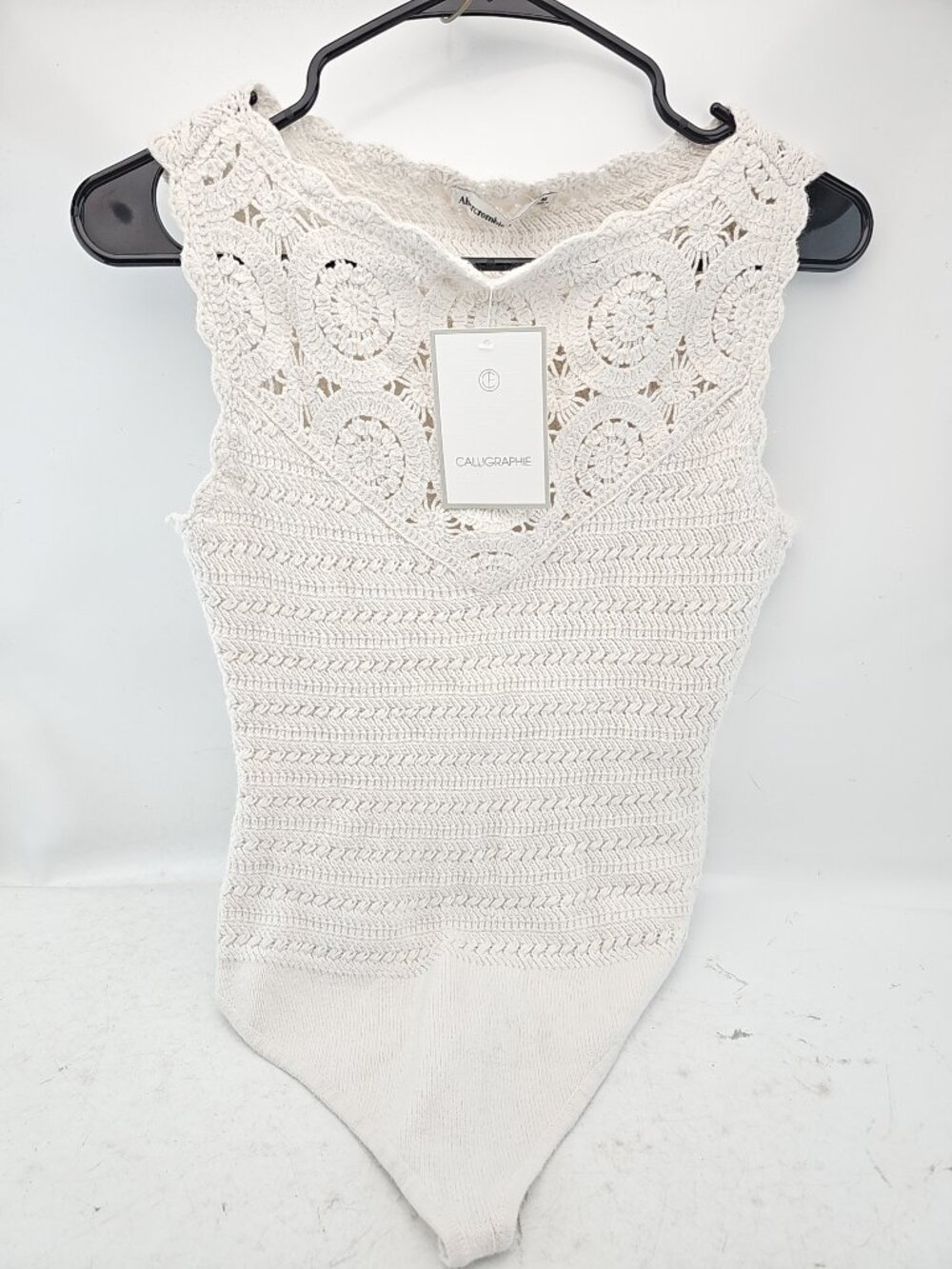 Abercrombie & Fitch Cream Crochet Bodysuit NWT